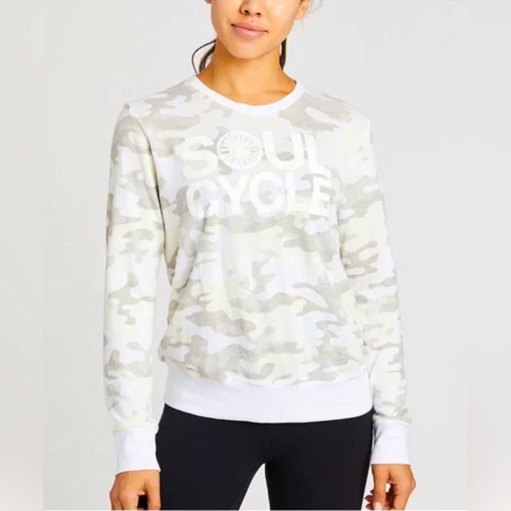 Soulcycle XS Camo Crewneck Swestshirt